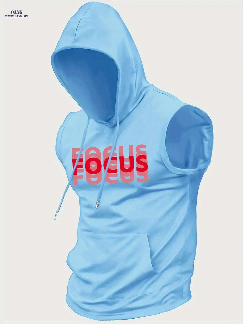 Men's Summer Hooded Tank Top - Casual Knit Athletic Vest   OAXG 