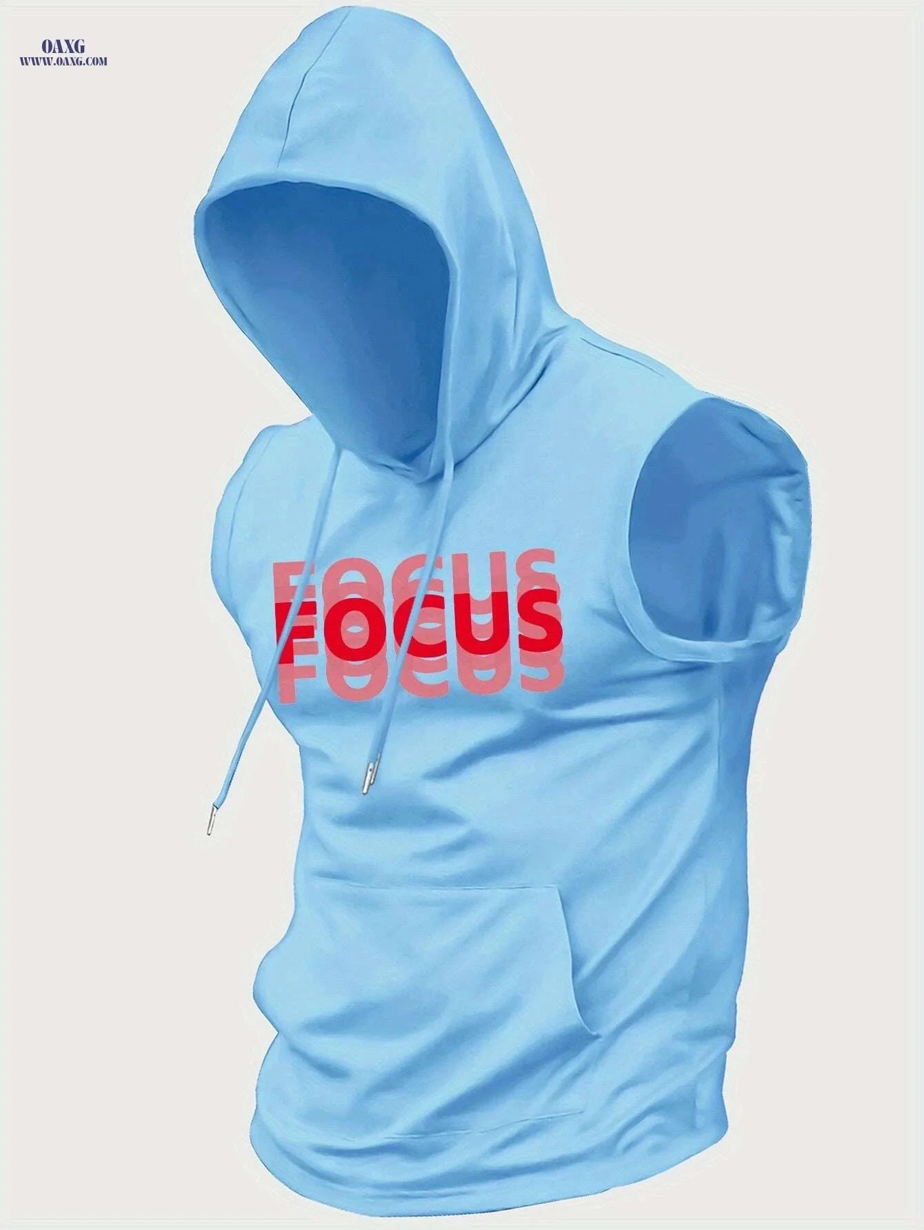 Men's Summer Hooded Tank Top - Casual Knit Athletic Vest   OAXG 
