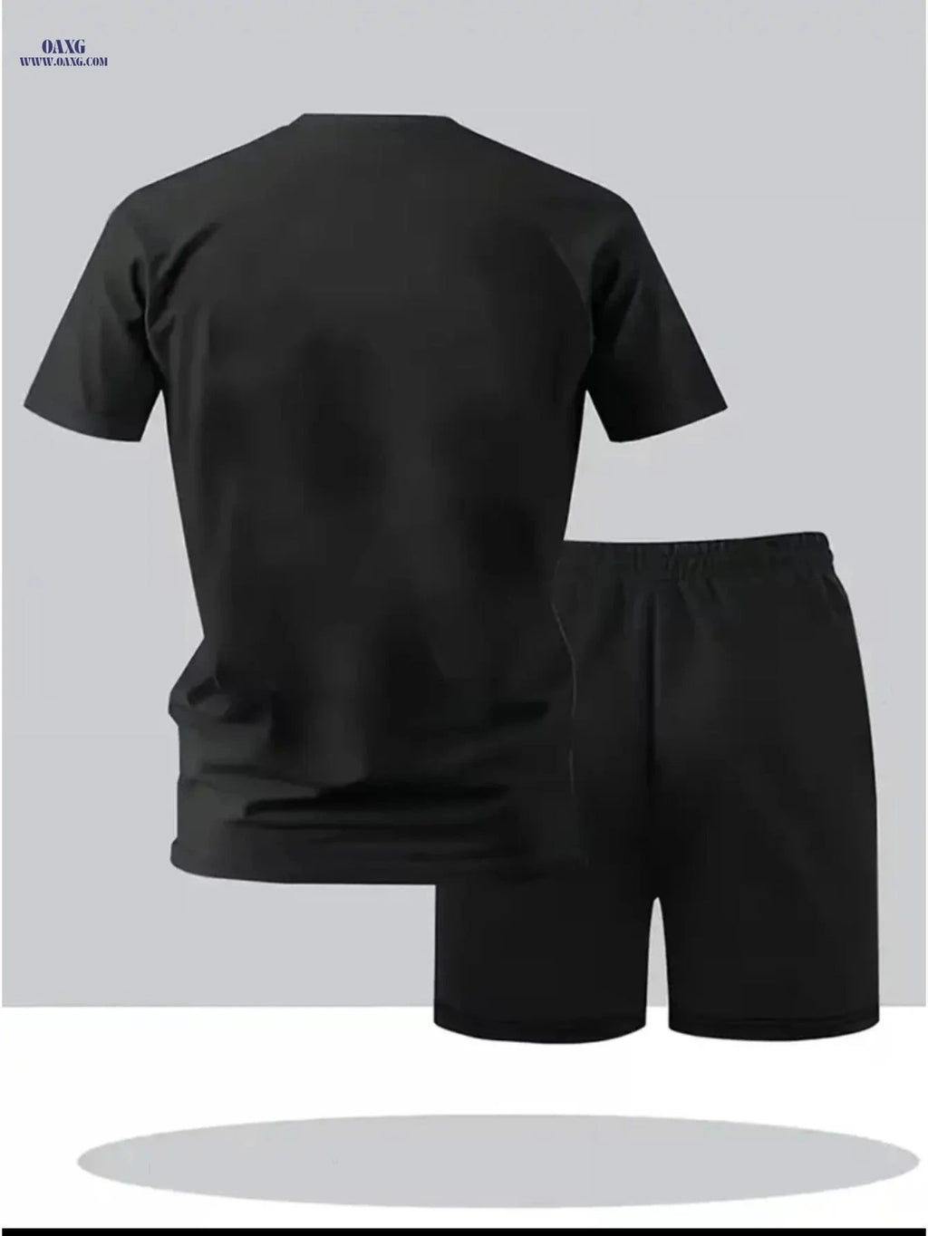 Men's Summer KING Print T-Shirt & Shorts Set - Casual & Breathable   OAXG 