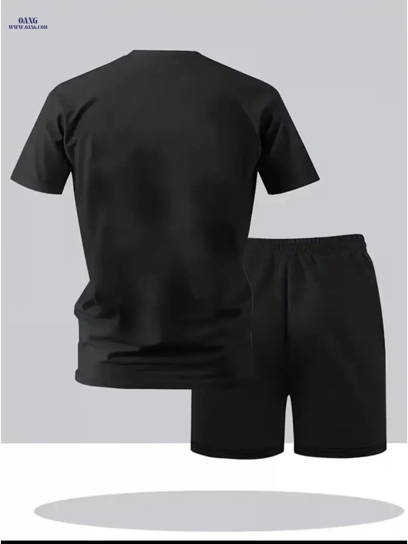 Men's Summer KING Print T-Shirt & Shorts Set - Casual & Breathable   OAXG 