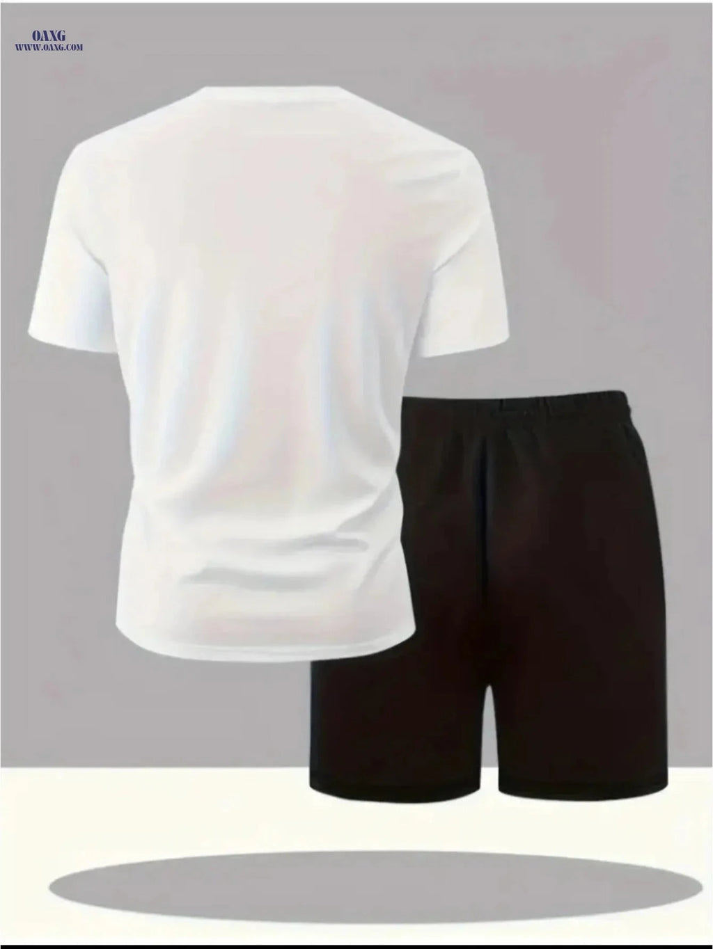 Men's Summer KING Print T-Shirt & Shorts Set - Casual & Breathable   OAXG Navy Color / FR S