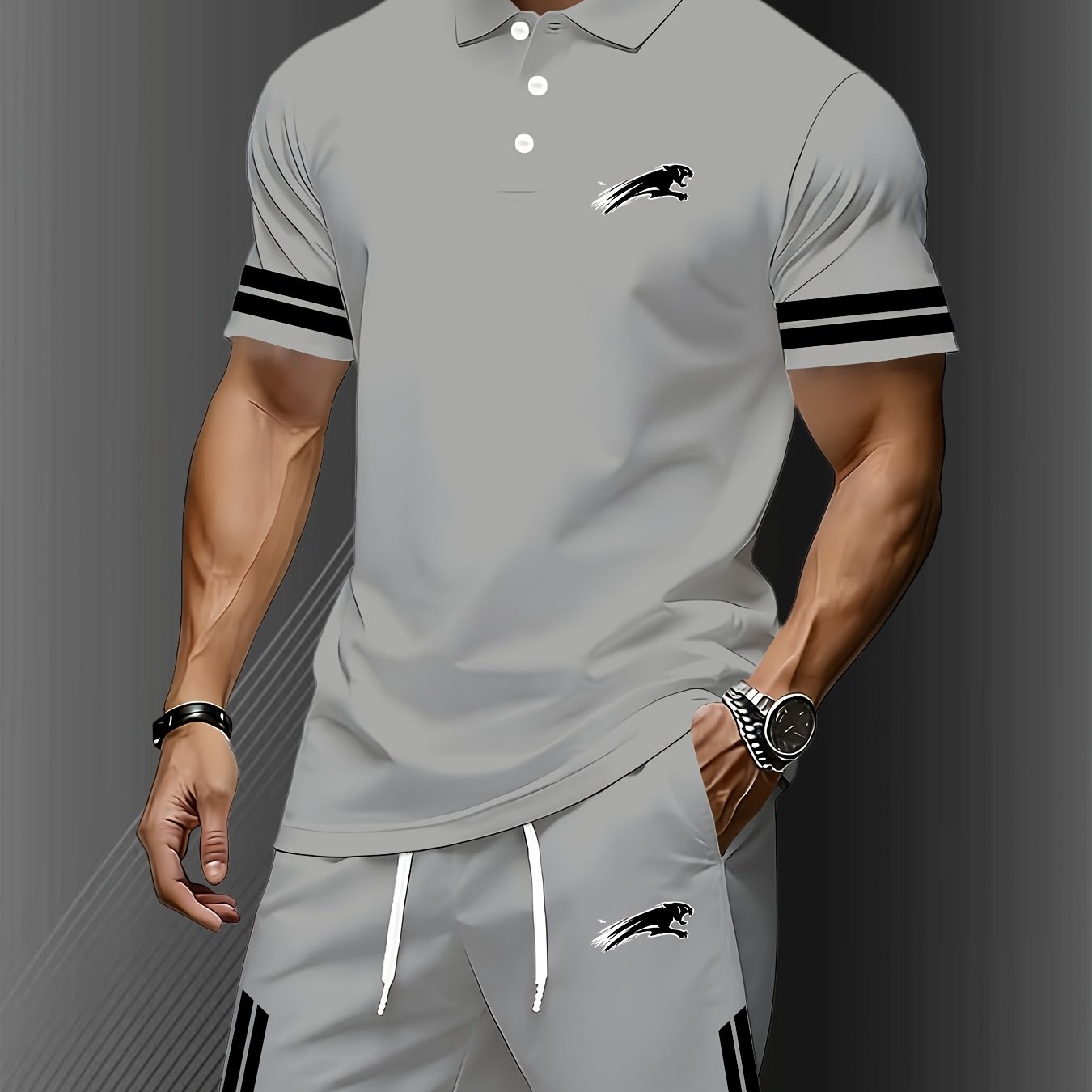 Men's Summer Quick-Dry Polo Shirt Set - Lightweight & Breathable   OAXG 