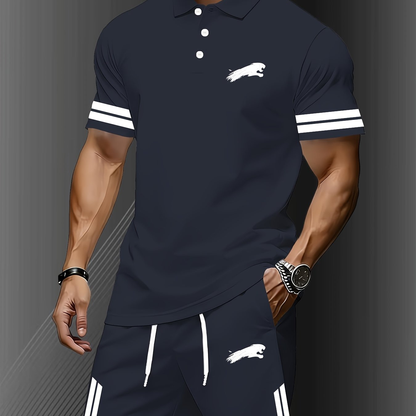 Men's Summer Quick-Dry Polo Shirt Set - Lightweight & Breathable   OAXG 