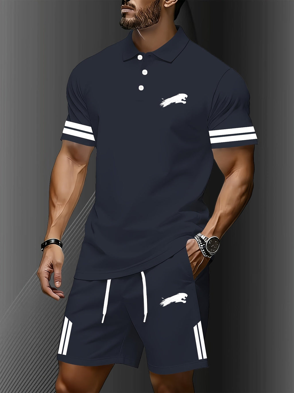 Men's Summer Quick-Dry Polo Shirt Set - Lightweight & Breathable   OAXG 