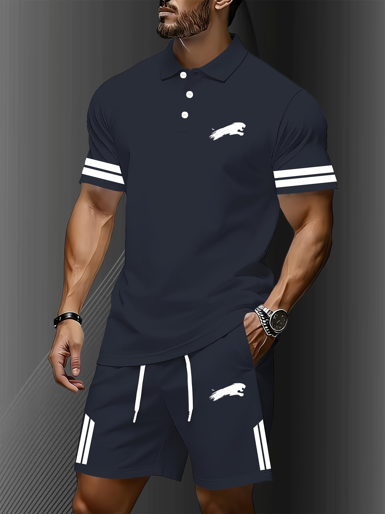 Men's Summer Quick-Dry Polo Shirt Set - Lightweight & Breathable   OAXG 