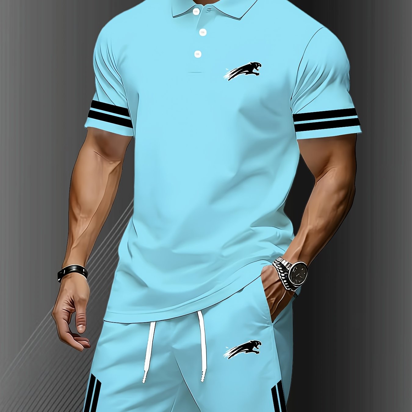 Men's Summer Quick-Dry Polo Shirt Set - Lightweight & Breathable   OAXG 