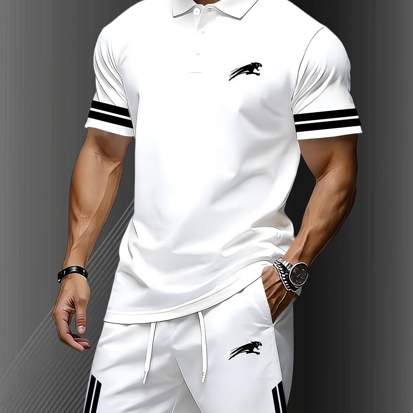 Men's Summer Quick-Dry Polo Shirt Set - Lightweight & Breathable   OAXG Grey / FR S