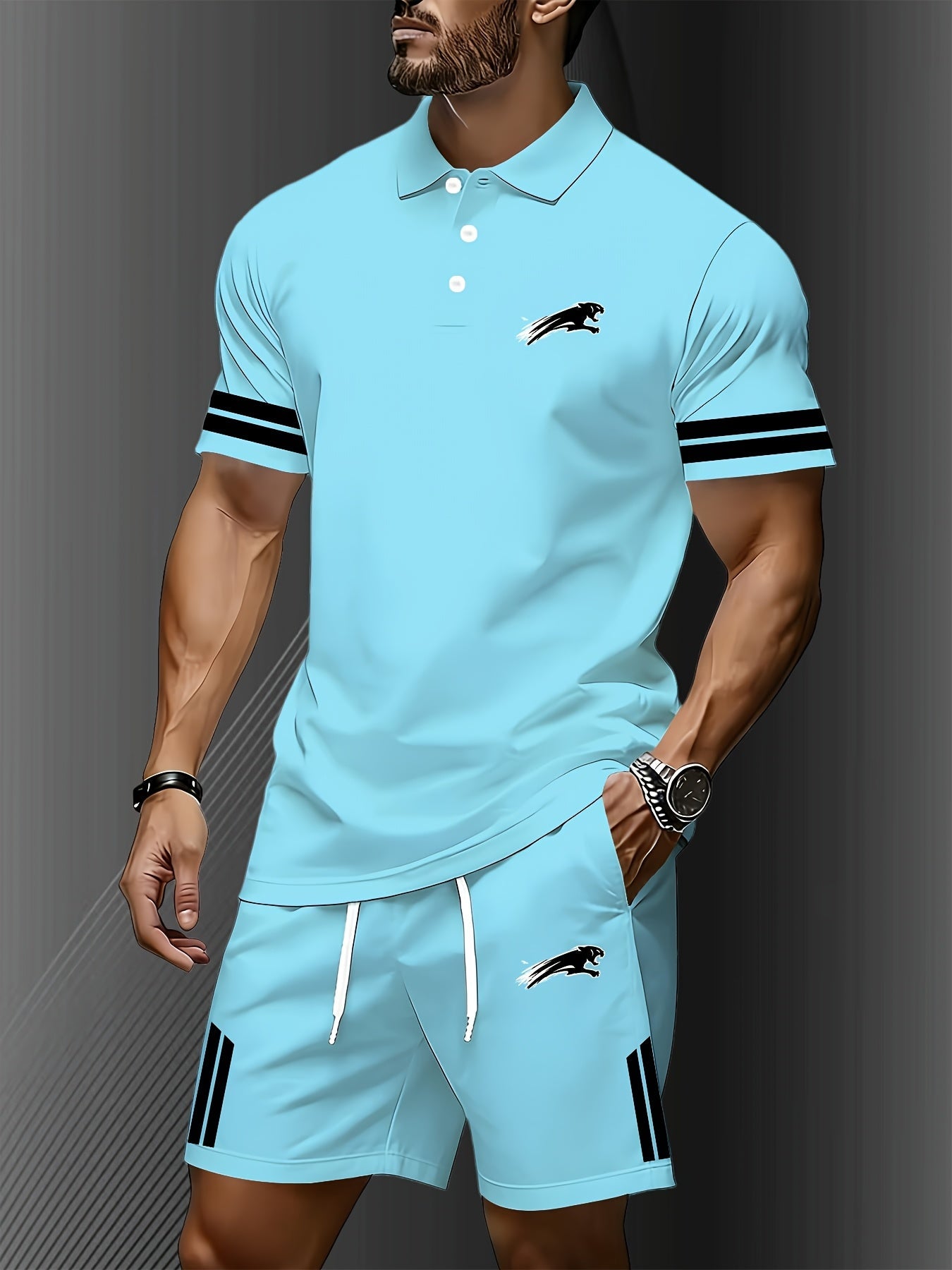 Men's Summer Quick-Dry Polo Shirt Set - Lightweight & Breathable   OAXG 
