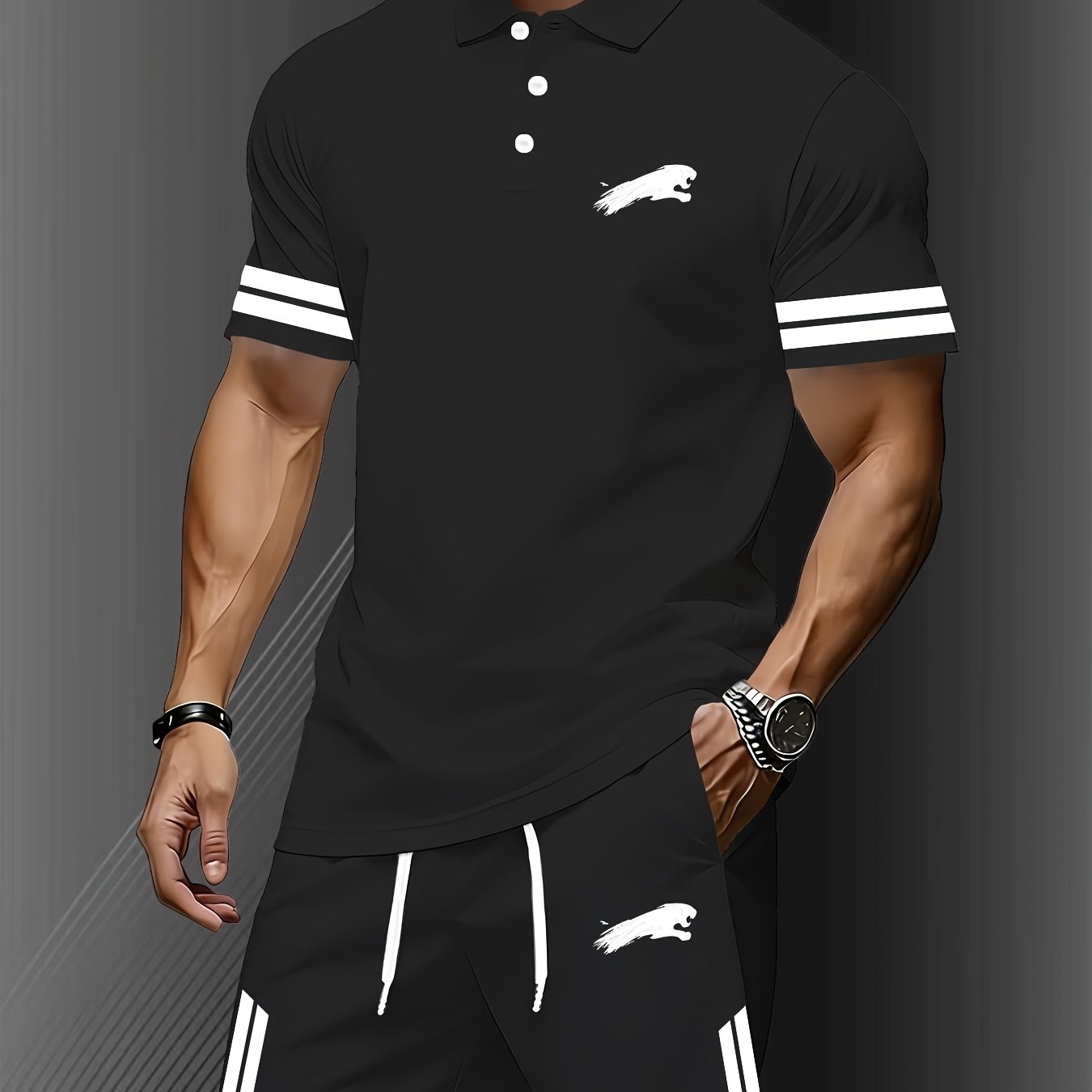 Men's Summer Quick-Dry Polo Shirt Set - Lightweight & Breathable   OAXG 