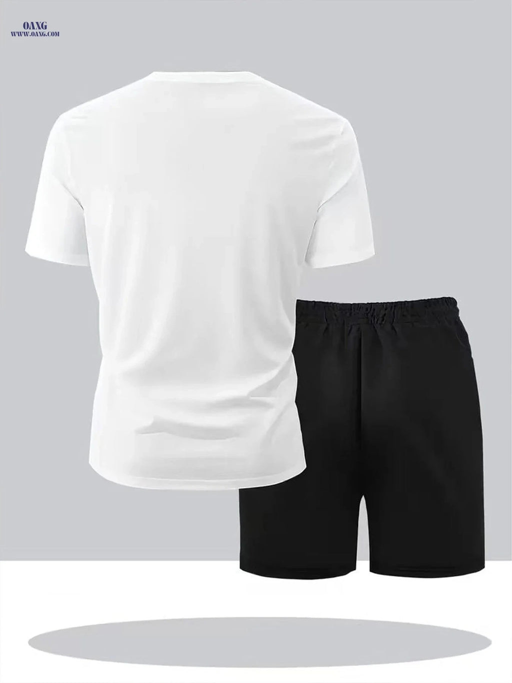 Men's Summer Short Sleeve and Shorts Set - Lightweight, Geometric Print   OAXG 