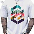 Men's Summer Short Sleeve Printed Tee - Casual Crew Neck Style   OAXG 