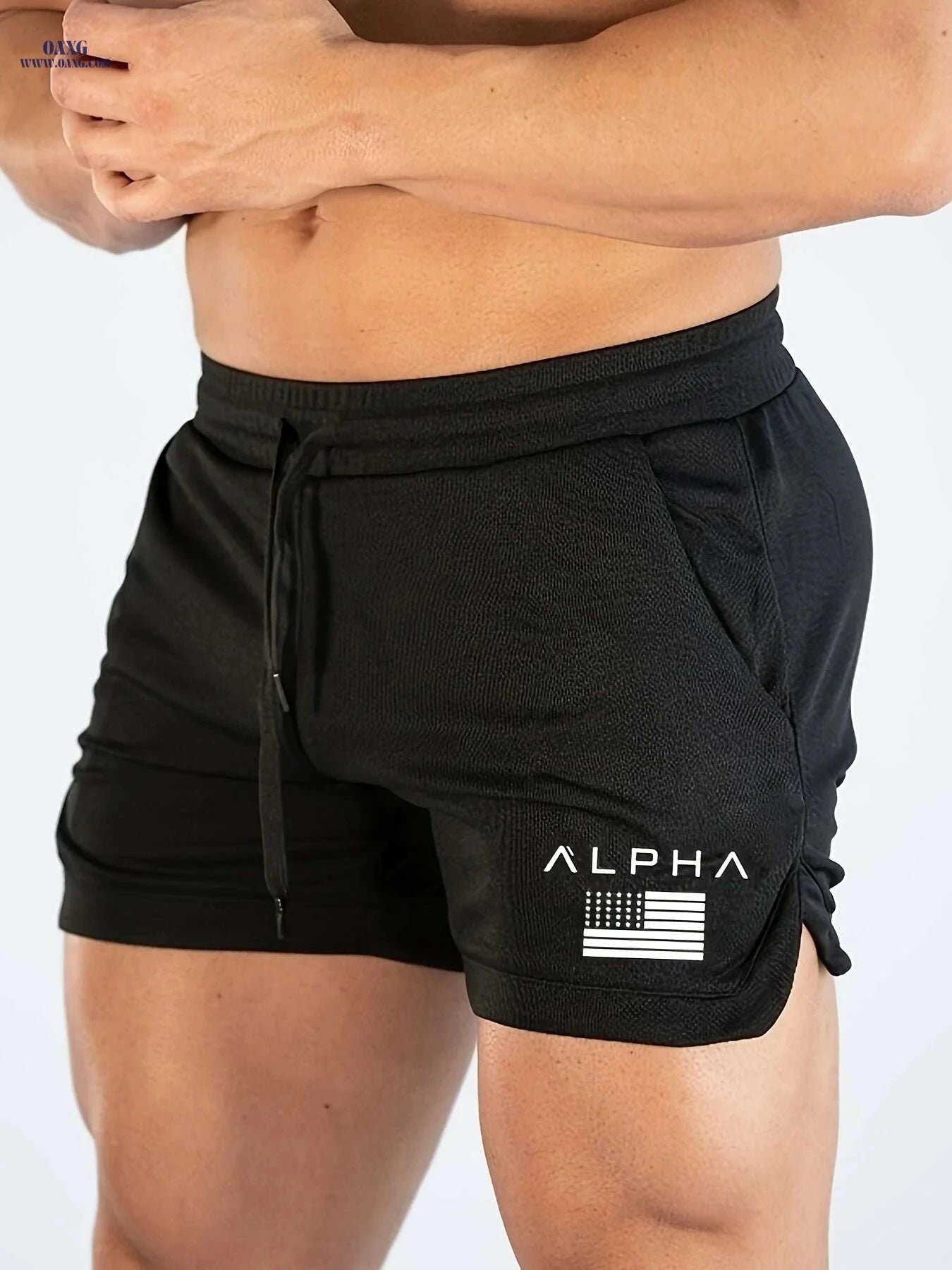 Men's Summer Sports Shorts - Quick Dry Basketball Running Gym Wear   OAXG Black / US XS