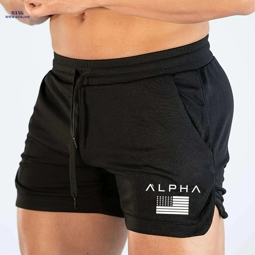 Men's Summer Sports Shorts - Quick Dry Basketball Running Gym Wear   OAXG Black / US XS