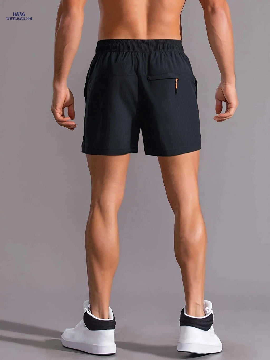 Men’s Summer Sports Shorts - Zippered Pockets for Outdoor Leisure   OAXG 