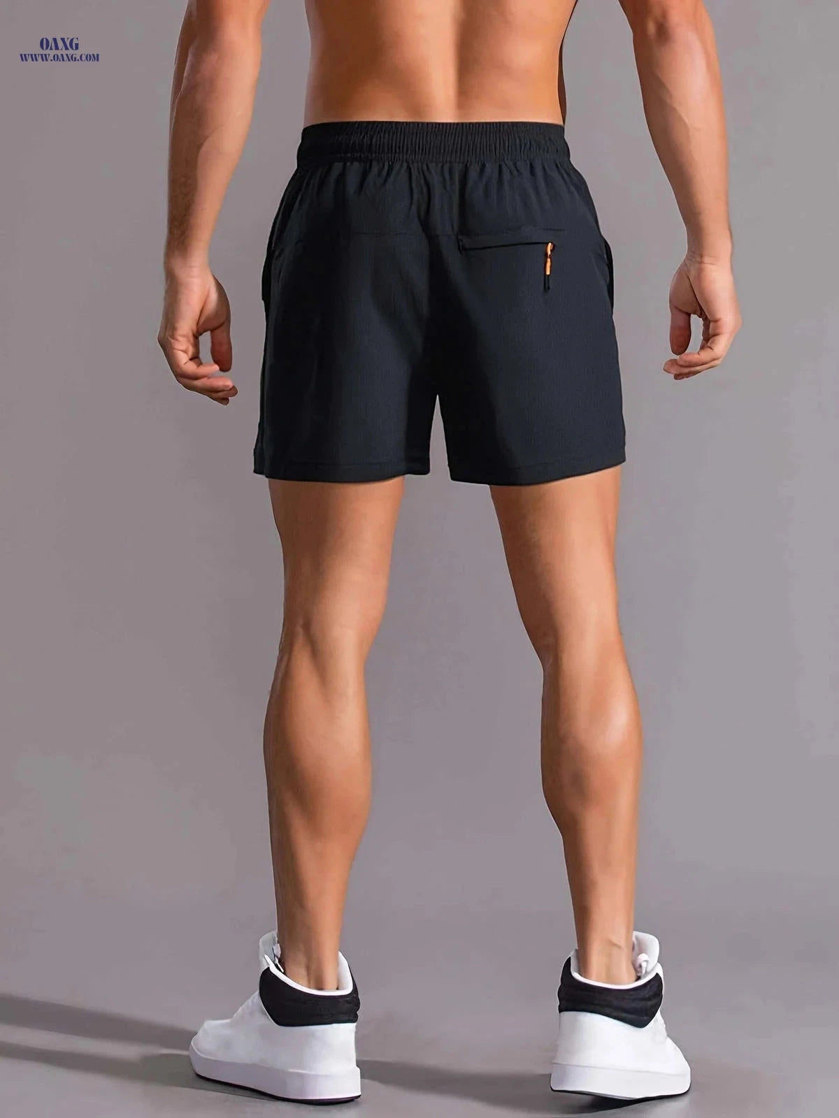Men’s Summer Sports Shorts - Zippered Pockets for Outdoor Leisure   OAXG 