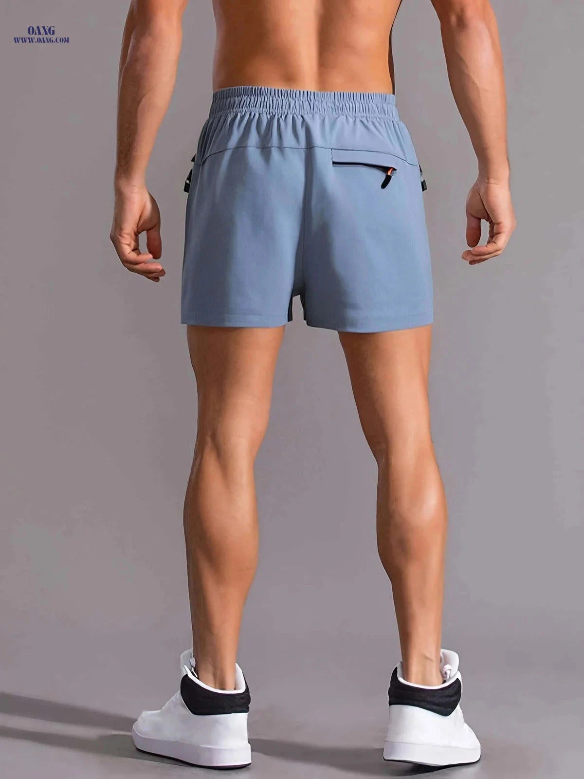 Men’s Summer Sports Shorts - Zippered Pockets for Outdoor Leisure   OAXG Black / FR XS