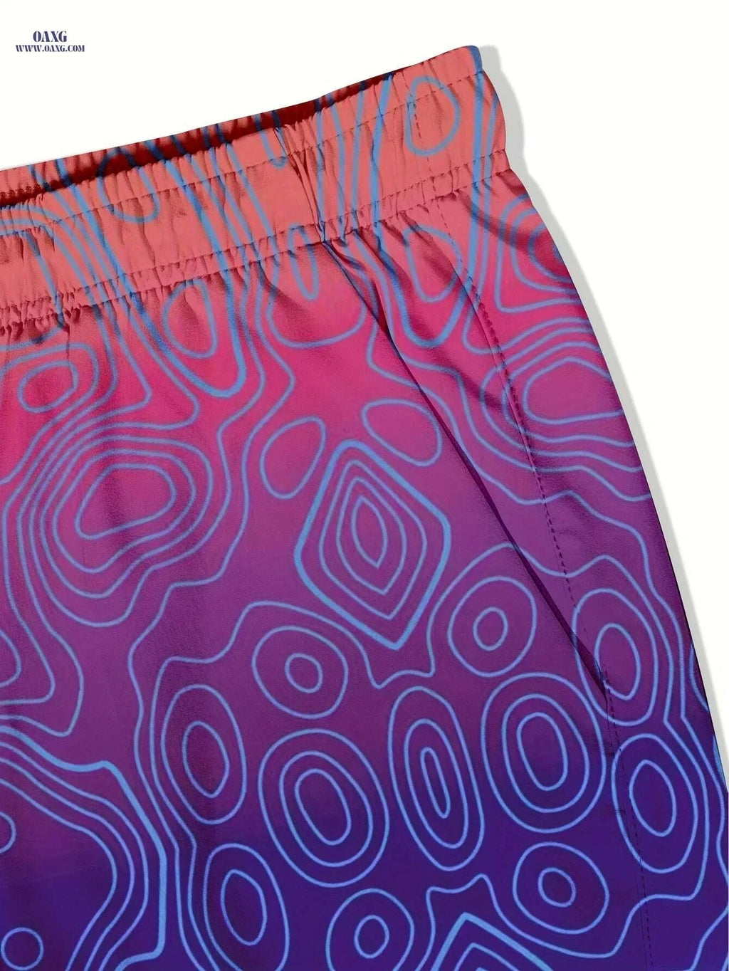 Men's Summer Swim Trunks - Colorful Prints, Casual Style, Regular Fit   OAXG Mixed Color / S