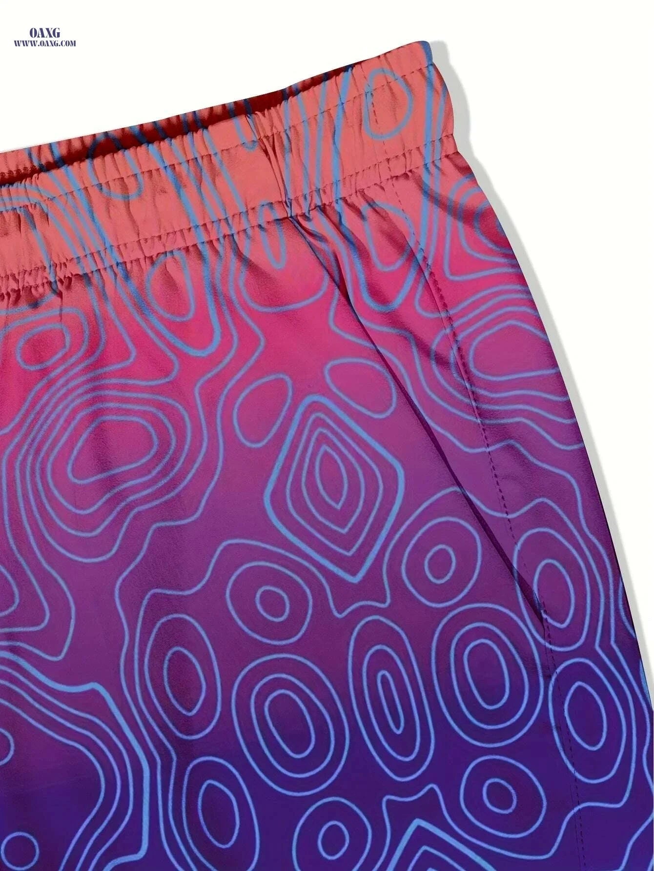 Men's Summer Swim Trunks - Colorful Prints, Casual Style, Regular Fit   OAXG Mixed Color / S