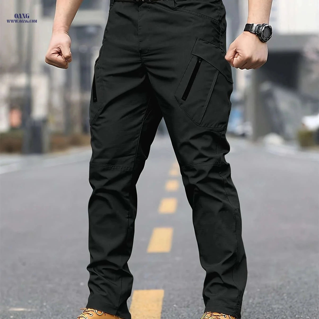 Men's Tactical Cargo Pants - Casual Multi-Pocket Outdoor Trousers   OAXG 
