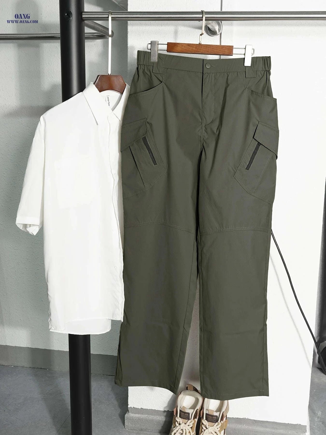 Men's Tactical Cargo Pants - Casual Multi-Pocket Outdoor Trousers   OAXG 