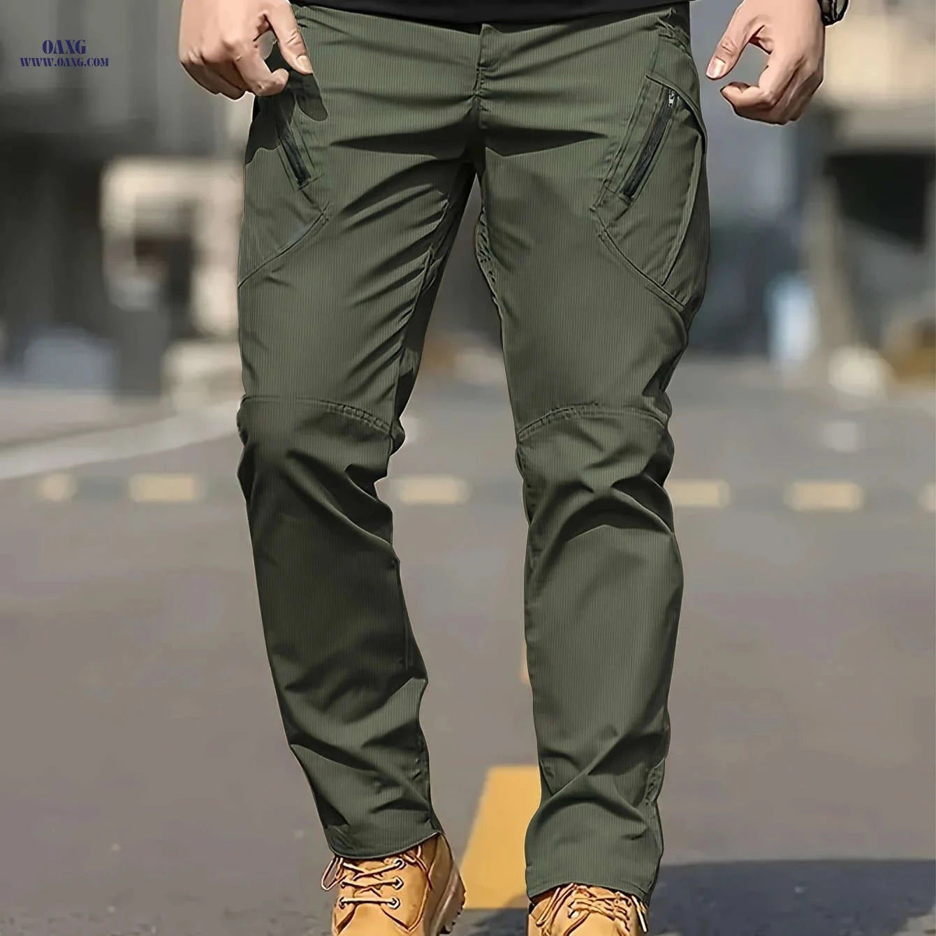 Men's Tactical Cargo Pants - Casual Multi-Pocket Outdoor Trousers   OAXG 