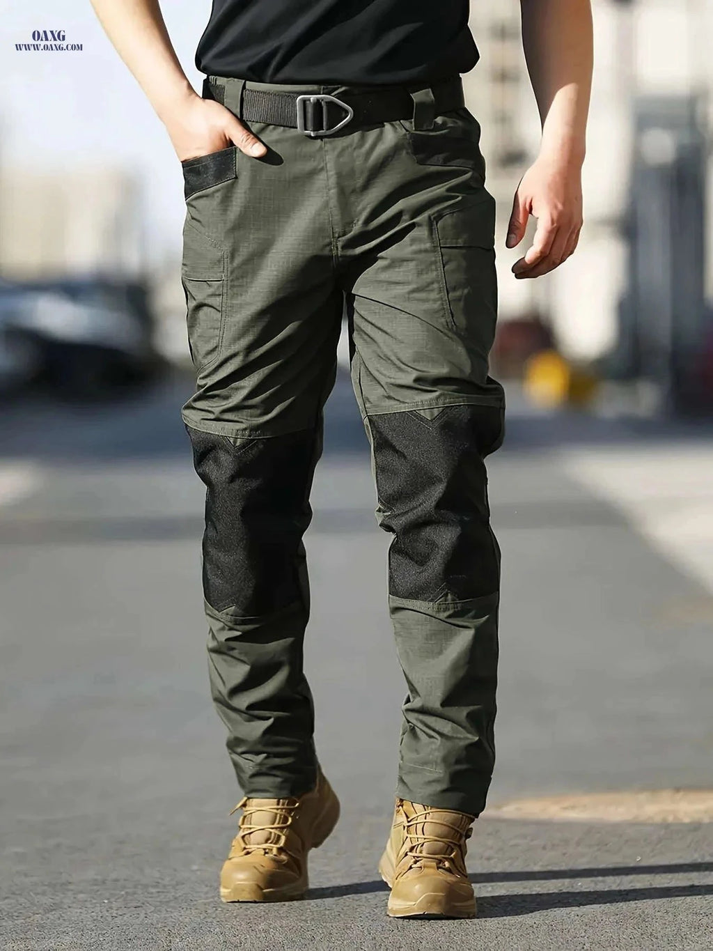 Men's Tactical Cargo Pants - Multi-Functional Pockets, Durable Fabric   OAXG Black / FR S