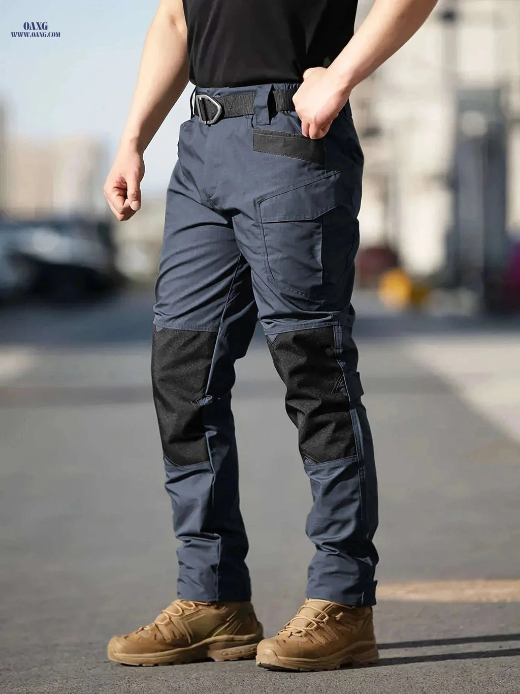 Men's Tactical Cargo Pants - Multi-Functional Pockets, Durable Fabric   OAXG Black / FR S