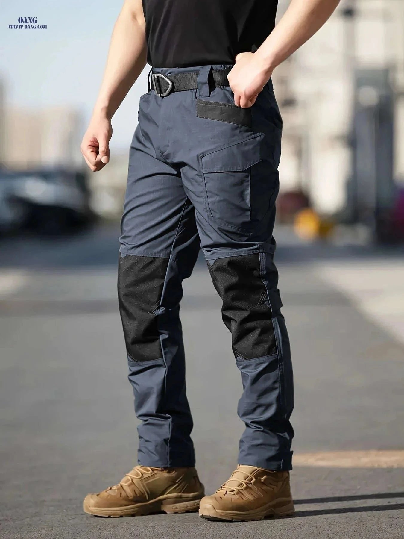 Men's Tactical Cargo Pants - Multi-Functional Pockets, Durable Fabric   OAXG Black / FR S