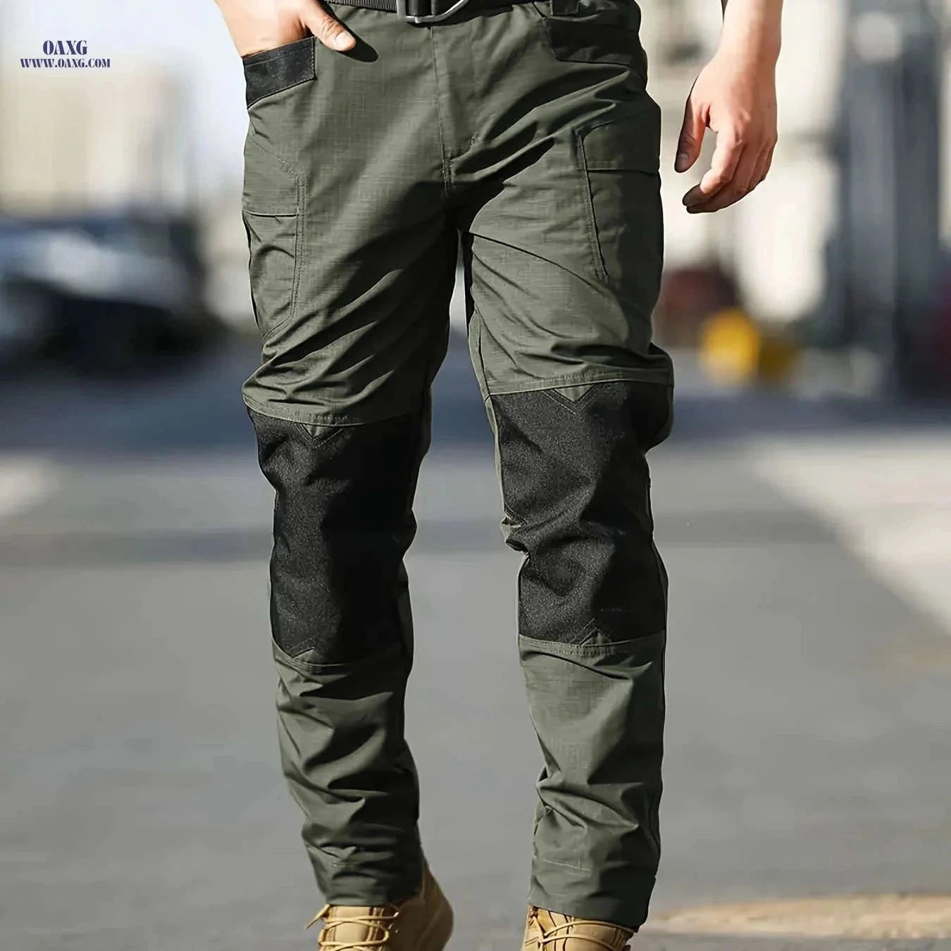 Men's Tactical Cargo Pants - Multi-Functional Pockets, Durable Fabric   OAXG Black / FR S