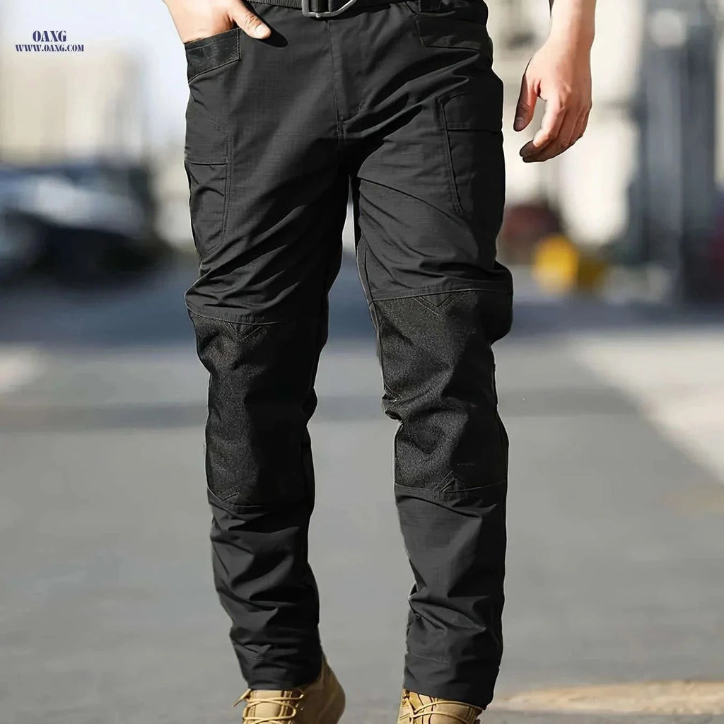Men's Tactical Cargo Pants - Multi-Functional Pockets, Durable Fabric   OAXG Black / FR S
