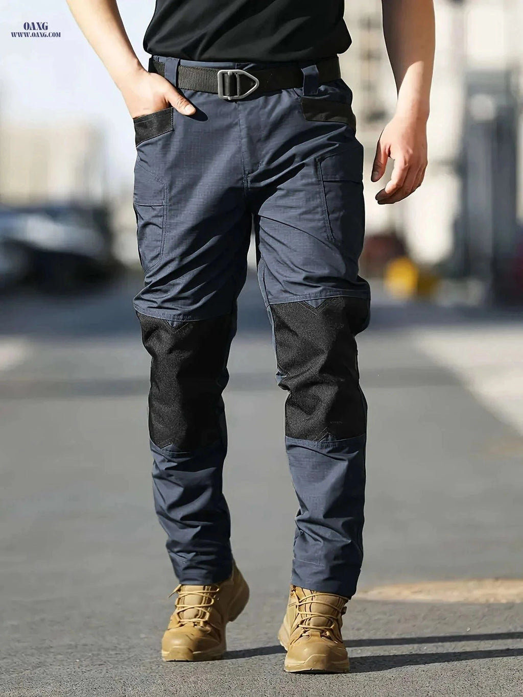 Men's Tactical Cargo Pants - Multi-Functional Pockets, Durable Fabric   OAXG Black / FR S