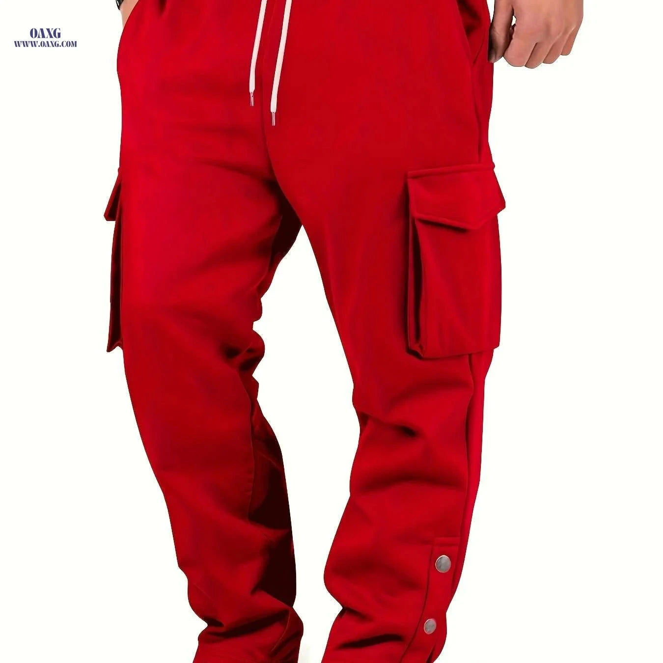 Men's Thermal Cargo Pants - Heavy-Duty, Loose Fit for Winter Workouts   OAXG Black / S