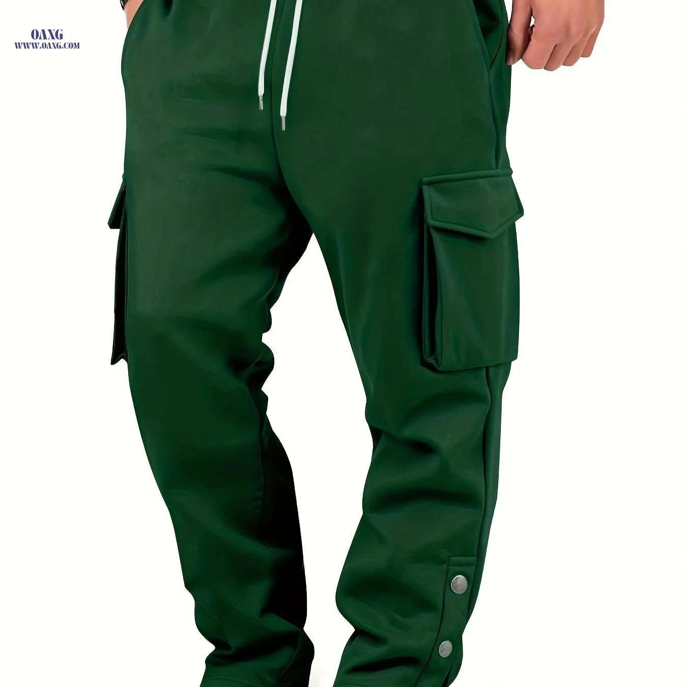 Men's Thermal Cargo Pants - Heavy-Duty, Loose Fit for Winter Workouts   OAXG Black / S