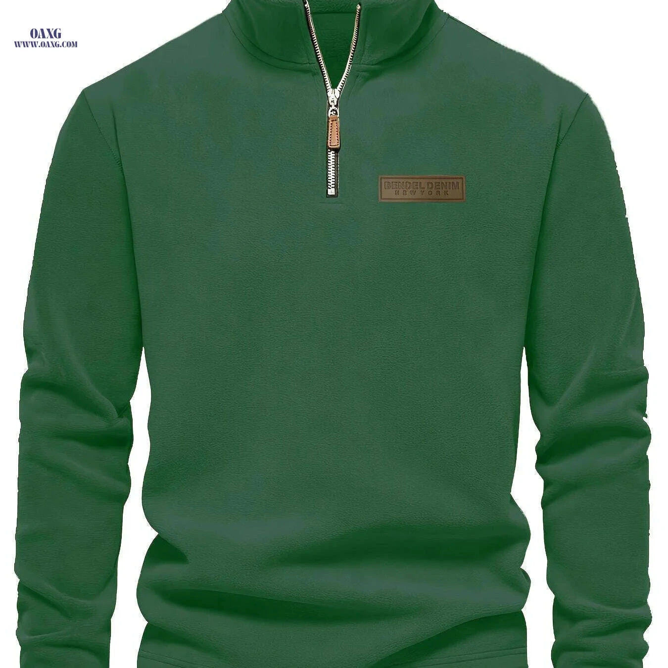 Men's Thermal Half-Zip Sweater Jacket - Warm & Machine Washable   OAXG 