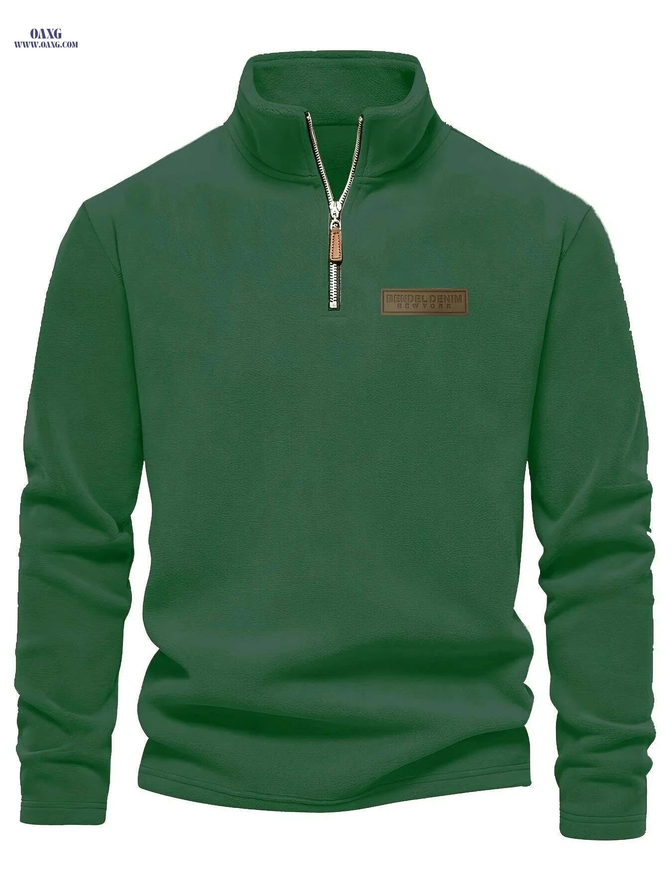 Men's Thermal Half-Zip Sweater Jacket - Warm & Machine Washable   OAXG 