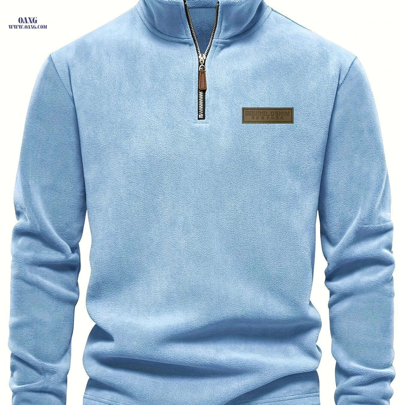 Men's Thermal Half-Zip Sweater Jacket - Warm & Machine Washable   OAXG 