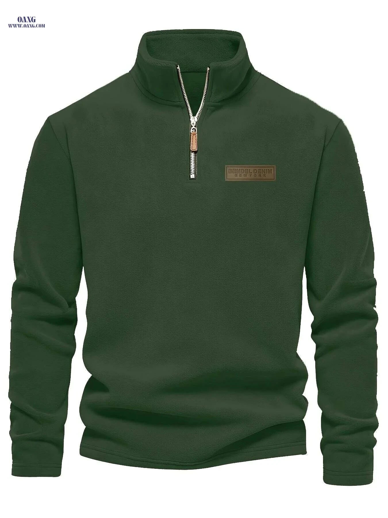 Men's Thermal Half-Zip Sweater Jacket - Warm & Machine Washable   OAXG Apricot / S