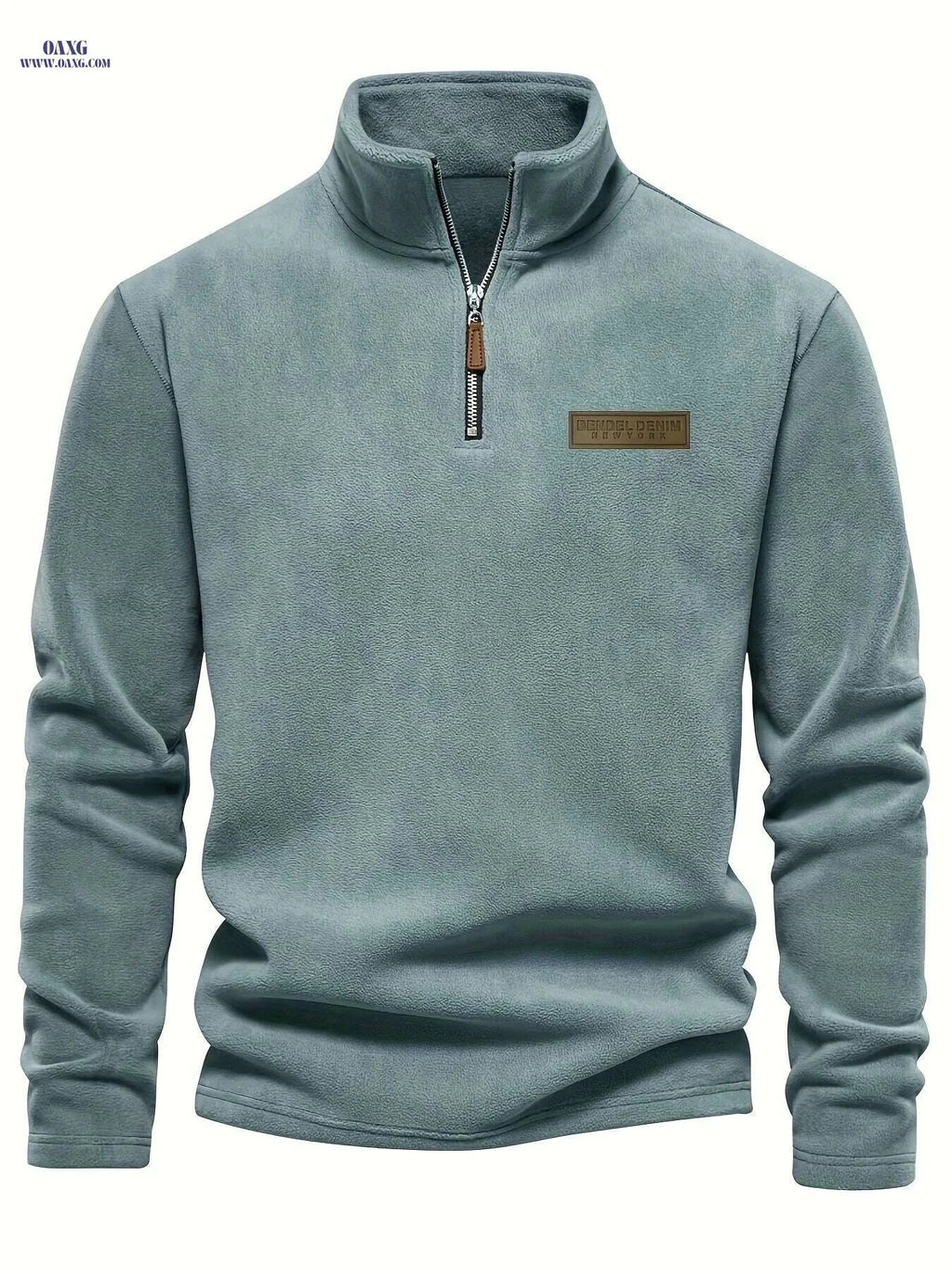 Men's Thermal Half-Zip Sweater Jacket - Warm & Machine Washable   OAXG Apricot / S