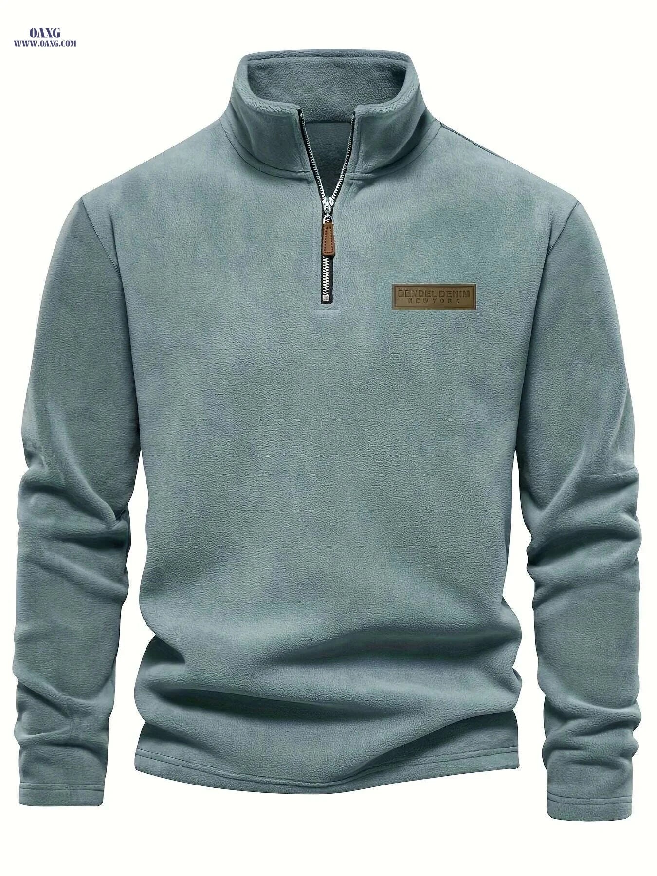 Men's Thermal Half-Zip Sweater Jacket - Warm & Machine Washable   OAXG Apricot / S