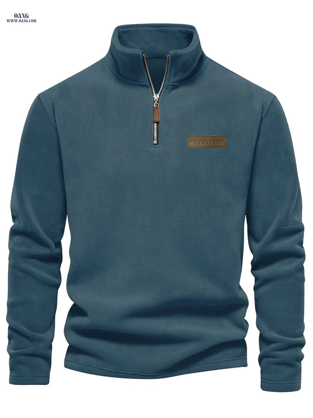Men's Thermal Half-Zip Sweater Jacket - Warm & Machine Washable   OAXG Apricot / S