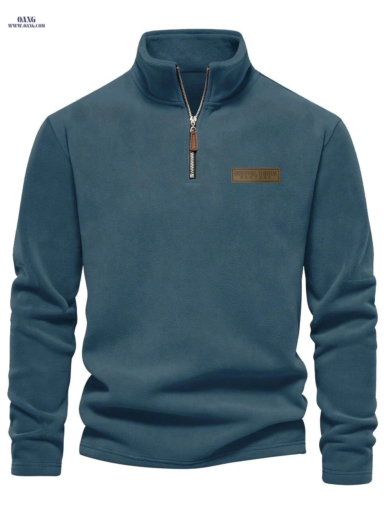Men's Thermal Half-Zip Sweater Jacket - Warm & Machine Washable   OAXG Apricot / S