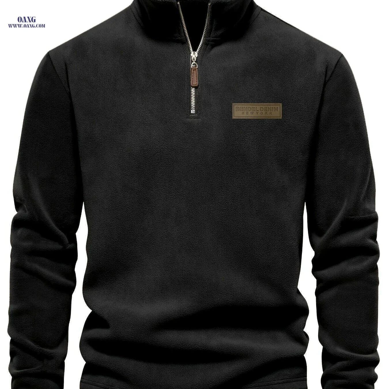 Men's Thermal Half-Zip Sweater Jacket - Warm & Machine Washable   OAXG 