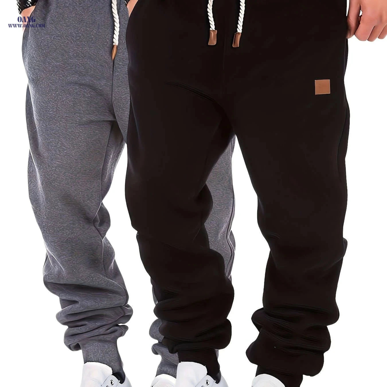 Men's Thermal Winter Pants 2pcs Pack - Elastic Waist & Warm Fit   OAXG Dimgrey / FR S