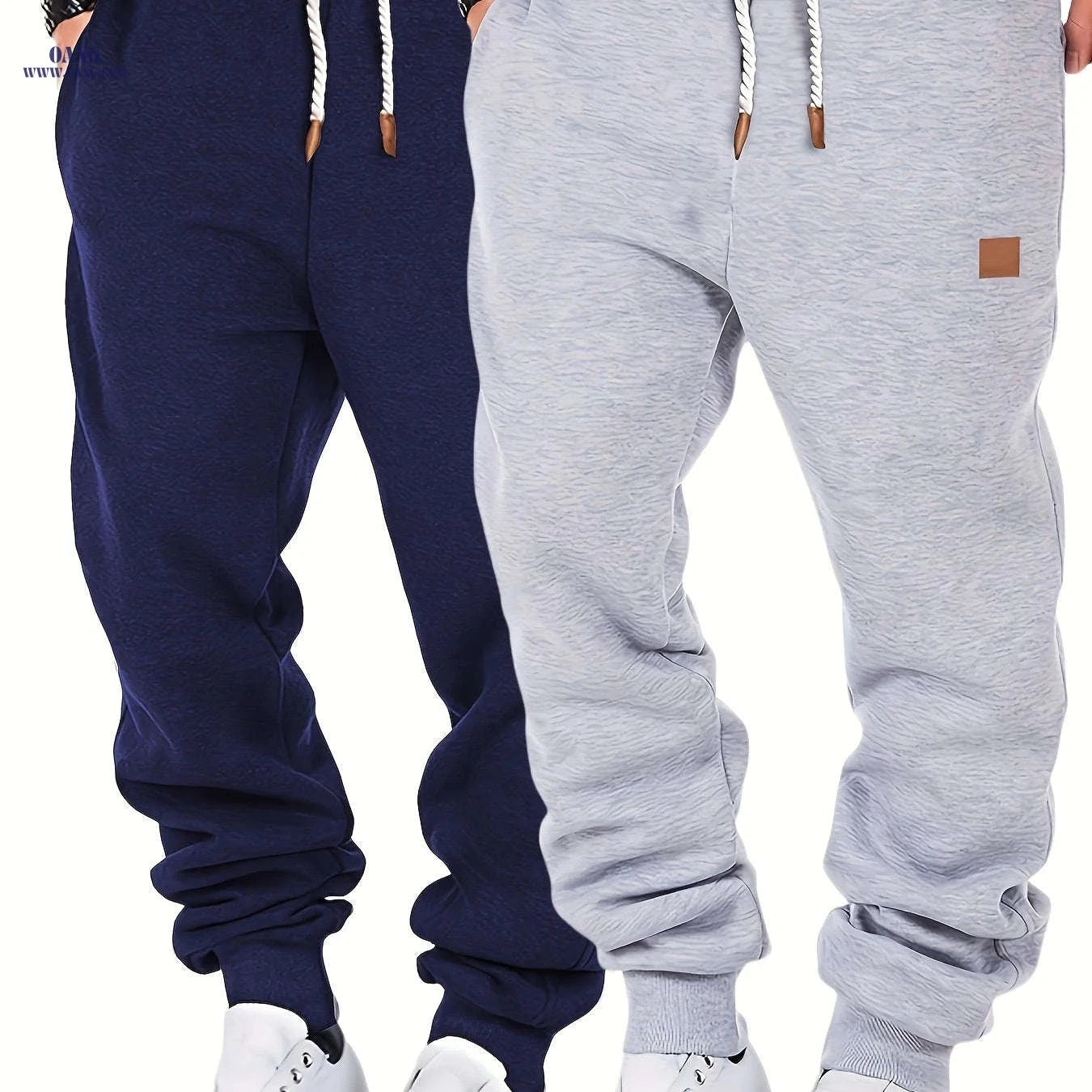 Men's Thermal Winter Pants 2pcs Pack - Elastic Waist & Warm Fit   OAXG Dimgrey / FR S