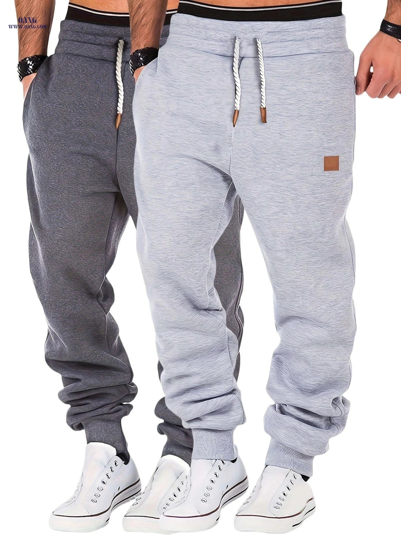 Men's Thermal Winter Pants 2pcs Pack - Elastic Waist & Warm Fit   OAXG 