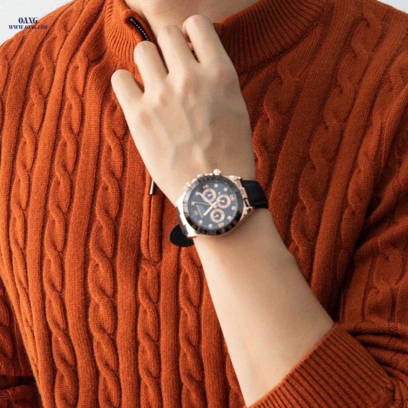 Men’s Thick Cable-Knit Sweater - Warm & Cold-Resistant Casual Style   OAXG 