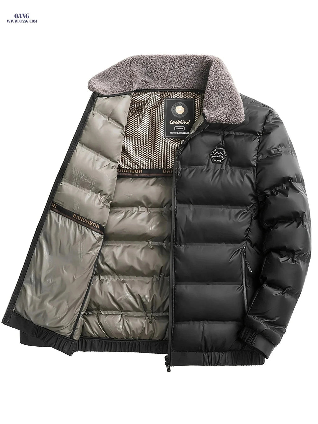 Men's Thick Warm Jacket - Casual Fall/Winter Zipper Design   OAXG Black / FR XS
