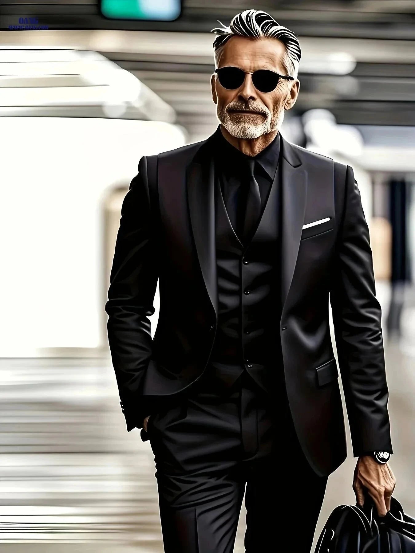 Men's Three-Piece Suit - Jacket, Vest & Trousers for Formal Events   OAXG 