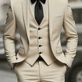 Men's Three-Piece Suit - Jacket, Vest & Trousers for Formal Events   OAXG 