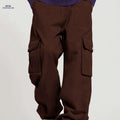 Men's Trendy Cargo Pants - Fashion Solid Color, Loose Fit Style   OAXG 